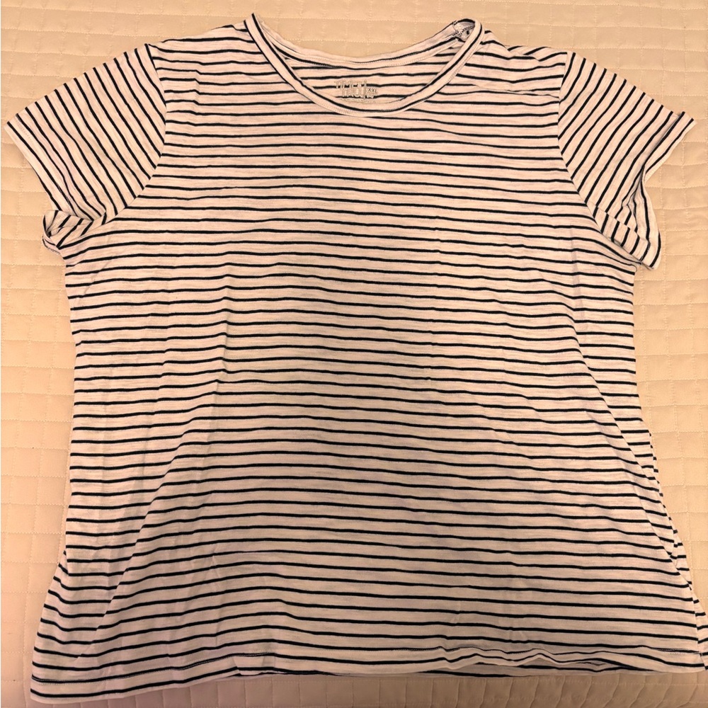 Striped Black and White Women's Top
